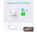 Сетевое зарядное устройство для iPad IPhone 15 16 Pro Plus Max 35W USB-C + кабель type-c  type-c 1М Комплект быстрой зарядки White S20W11