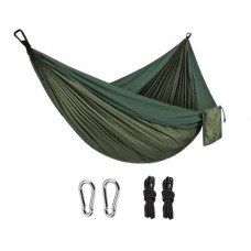 Гамак Kayfovo Chill 260 x 140см + крепления Зеленый-Темно Зеленый
