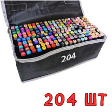 Двусторонние скетч маркеры для рисования и скетчинга Touch Colors 204 Шт Профессиональные Набор