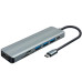 USB Хаб HUB Type C 4K HDMI Type-C 3хUSB-3.0 TF/SD Картридер PD Type-C 7 в 1 Kayfovo UH-TP7