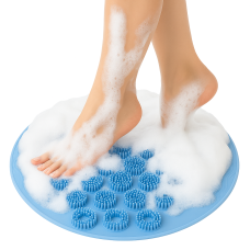 Массажный коврик в ванную силиконовый антискользящий коврик на присосках мочалка на присосках массажер для ног и спины щетка для тела в душ массажная мочалка для спины массажер для стоп массажный коврик для ванной для релакса и ухода за телом BLUE Массажный коврик в ванную силиконовый антискользящий коврик на присосках мочалка на присосках массажер для ног и спины щетка для тела в душ массажная мочалка для спины массажер для стоп массажный коврик для ванной для релакса и ухода за телом BLUE