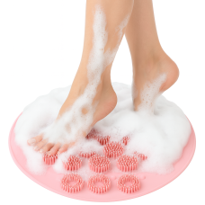 Массажный коврик в ванную силиконовый антискользящий коврик на присосках мочалка на присосках массажер для ног и спины щетка для тела в душ массажная мочалка для спины массажер для стоп массажный коврик для ванной для релакса и ухода за телом RED Массажный коврик в ванную силиконовый антискользящий коврик на присосках мочалка на присосках массажер для ног и спины щетка для тела в душ массажная мочалка для спины массажер для стоп массажный коврик для ванной для релакса и ухода за телом RED