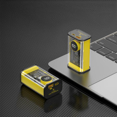  УМБ павербанк батарея powerbank 10000 mAh 22.5W Fast charge быстрая зарядка  с фонариком Kayfovo TR-10 Желтый