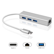 USB хаб на 3-Port USB 2.0 Ethernet переходник для MacBook адаптер USB hub для Apple Type-C на 3 USB 2.0 Hub PAVLYSH H-2
