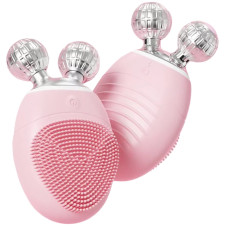 Щетка для лица массажер для лица и шеи ультразвуковая щетка для очищения кожи водонепроницаемая электрическая щетка с микротоками для ежедневного ухода очищение пор массаж и лифтинг лица антивозрастная щетка для женщин FCM pink Щетка для лица массажер для лица и шеи ультразвуковая щетка для очищения кожи водонепроницаемая электрическая щетка с микротоками для ежедневного ухода очищение пор массаж и лифтинг лица антивозрастная щетка для женщин FCM pink