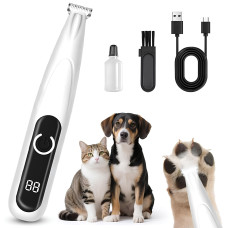 Триммер для лап машинка для стрижки животных профессиональная машинка для стрижки собак и кошек бесшумная беспроводной триммер для животных груминг машинка для подстригания шерсти лап с фонариком