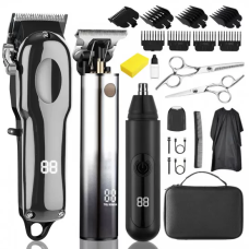 Машинка для стрижки волос на аккумуляторе профессиональная машинка для бритья триммер для бороды набор парикмахера триммер для тела беспроводной аккумуляторный триммер набор машинка для стрижки и триммер для носа с аксессуарами и сумкой набор барбера Машинка для стрижки волос на аккумуляторе профессиональная машинка для бритья триммер для бороды набор парикмахера триммер для тела беспроводной аккумуляторный триммер набор машинка для стрижки и триммер для носа с аксессуарами и сумкой набор барбера