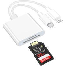 Переходник для Iphone Lightning на USB-C SD/TF Card Reader адаптер для USB-C на картридер SD Card Kayfovo YO 22