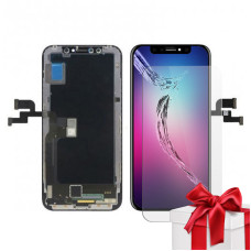 Дисплей iPhone X экран iPhone модуль сенсор LCD для iPhone тачскрин стекло сенсор на iPhone Black Защитное стекло в Подарок PAVLYSH (PD-59)
