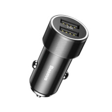 Автомобильное зарядное Baseus Small Screw 3.4A Dual-USB Car Charger Black (CAXLD-C01)