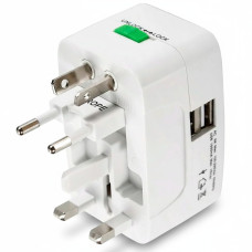 Универсальный адаптер для путешествий международный адаптер для розетки универсальный переходник USB быстрая зарядка сетевой переходник с американской вилки на европейскую Kayfovo PADU-1