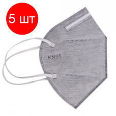  Маска захисна респіратор KN95 сіра 5 шт PAVLYSH (PM-01)