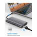 USB хаб Type C 10 в 1 HDMI VGA AUX 3.5 mm SD/TF Card Reader USB Hub 3x3.0 Ethernet LAN RJ 45 USB C Charging PAVLYSH H-4