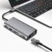 USB хаб Type C 10 в 1 HDMI VGA AUX 3.5 mm SD/TF Card Reader USB Hub 3x3.0 Ethernet LAN RJ 45 USB C Charging PAVLYSH H-4