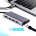 USB хаб Type C 8 в 1 HDMI USB Hub 3x3.0 Ethernet LAN RJ 45 USB SD TF Card Reader USB C переходник USB-C PAVLYSH P4
