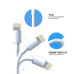 Кабель зарядки iPhone iPad Foxconn Lightning to USB 2m White PAVLYSH (PC-01)