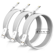 Комплект для зарядки iPhone Lightning to USB комплект 3 штуки кабель синхронизации 2М шнур для Айфон iPad iPod Kayfovo PC-8
