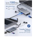 USB хаб Type C 12 в 1 HDMI VGA AUX 3.5 mm SD/TF Card Reader USB Hub 3x3.0 USB C Charging Ethernet LAN RJ 45 PAVLYSH H-9