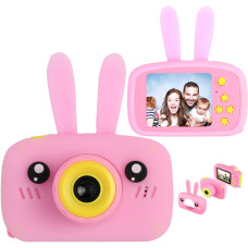 Детский цифровой фотоаппарат зайчик Children's fun Camera 3 Series детская фото-видео камера Розовый PAVLYSH (PA-700065)