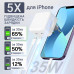 Комплект быстрой зарядки для Apple iPhone iPad Блок 35 Вт USB-C + 2 Кабеля зарядки USB-C to Lightning 1М Kayfovo B35C11