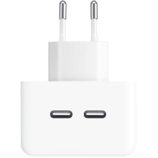 Быстрая зарядка для айфона Сетевое зарядное устройство Dual USB-C 35W Блок питания для айфон двойной Type-C Power Adapter Адаптер для зарядки Samsung/iPhone/iPad White мощные зарядные устройства Kayfovo B35