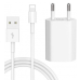 Зарядный комплект для Apple iPhone, Сетевое зарядное устройство 5W USB Power Adapter, Метровый кабель зарядки USB to Lightning (белый)