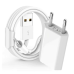 Зарядный комплект для Apple iPhone, Сетевое зарядное устройство 5W USB Power Adapter, Метровый кабель зарядки USB to Lightning (белый)