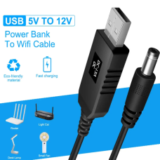 Повышающий кабель переходник для роутера "Wifi без света" переходник USB-DC 12V 5.5x2.5mm