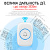 Беспроводной дверной звонок водонепроницаемый DoorBell светодиодная подсветка Комплект дверного звонка дальность действия до 300 м Белый Kayfovo DBW-300M