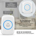 Беспроводной дверной звонок водонепроницаемый DoorBell светодиодная подсветка Комплект дверного звонка дальность действия до 300 м Белый Kayfovo DBW-300M