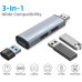 USB HUB на 3 юсб порта, 1 порт USB 3.0 / 2 порта USB 2.0 для Ноутбука ПК Картридер USB Kayfovo UH-3