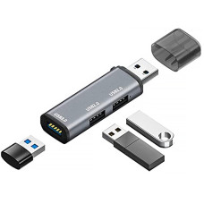 USB HUB на 3 юсб порта, 1 порт USB 3.0 / 2 порта USB 2.0 для Ноутбука ПК Картридер USB Kayfovo UH-3