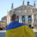 Флаг Украины государственный уличный большой и прочній габардин Trend 90 см х 140 см Сине-желтый