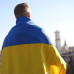 Флаг Украины государственный уличный большой и прочній габардин Trend 90 см х 140 см Сине-желтый