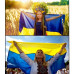 Флаг Украины государственный уличный большой и прочній габардин Trend 90 см х 140 см Сине-желтый