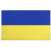 Флаг Украины государственный большой 140*90 см с с кольцами для флагштока, яркий цвет