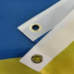Флаг Украины с кольцами под флагшток 140х90см сине-желтый яркий цвет