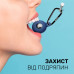 Чехол брелок для Apple AirTag с карабином Silicone White, Dark Blue Kayfovo WDB2 Комплект из 2 шт