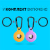 Чехол брелок для Apple AirTag с карабином Silicone Purple, Yellow Kayfovo PY2 Комплект из 2 шт