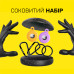 Чехол брелок для Apple AirTag с карабином Silicone Purple, Yellow Kayfovo PY2 Комплект из 2 шт