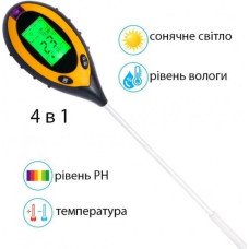 Электронный анализатор почвы 4 в 1 - pH, датчик кислотности влажности, температуры, освещенности Amtast