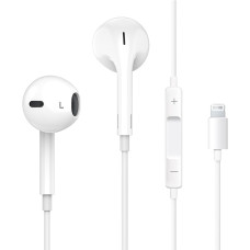 Наушники проводные для Apple наушники вкладыши EarPods Lightning 8tl White