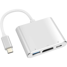 USB хаб на HDMI и USB для Type-C адаптер для USB-C на телевизор и флешку кабель для ТV на HDMI 1080P и USB 